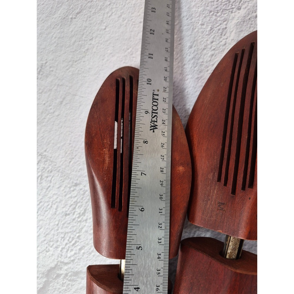 Nettleton Vintage Wood Shoe Trees Brown Mens Size Medium Adjustable Vented M - Picture 9 of 14